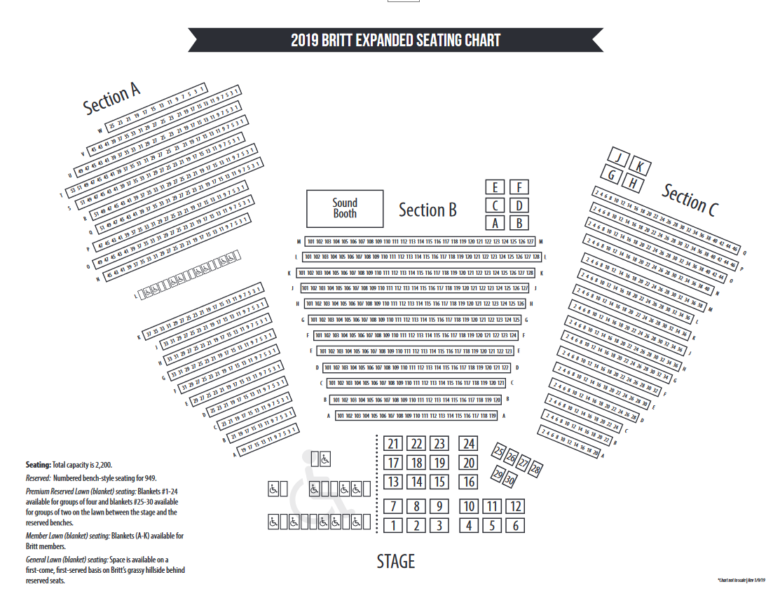 Britt Festival Pavilion Seating Chart