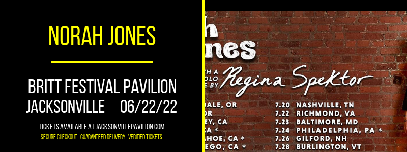 Norah Jones at Britt Festival Pavilion tickets Norah Jones at Britt Festival Pavilion