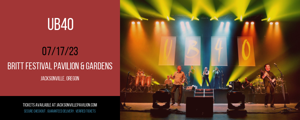 UB40 at Britt Festival Pavilion tickets UB40 at Britt Festival Pavilion