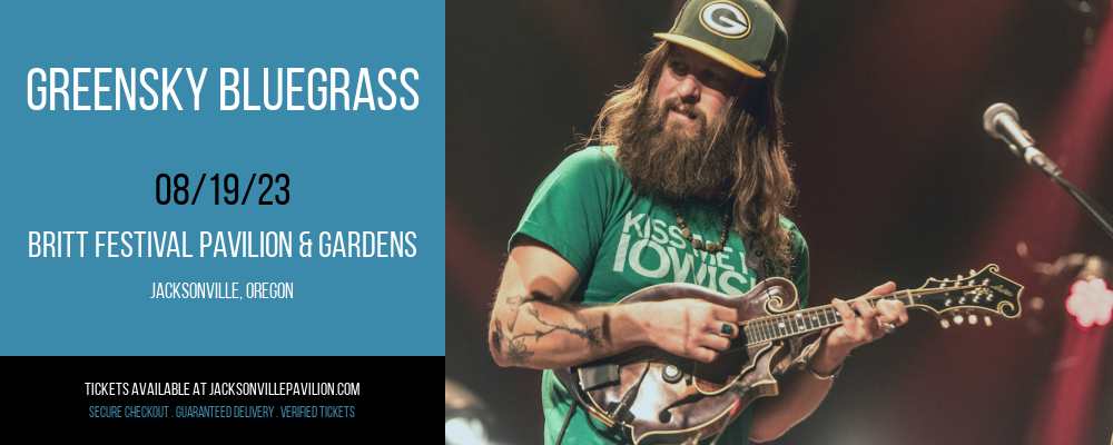 Greensky Bluegrass at Britt Festival Pavilion tickets Greensky Bluegrass at Britt Festival Pavilion